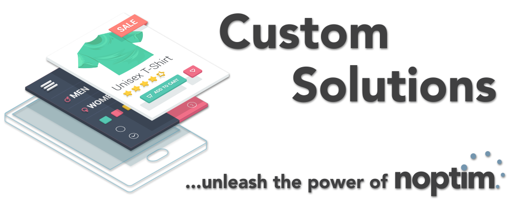Cell phone with custom developed application and text - Custom Solutions ...unleash the power of noptim